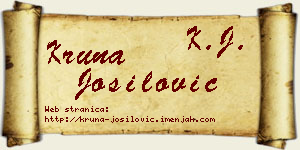 Kruna Jošilović vizit kartica